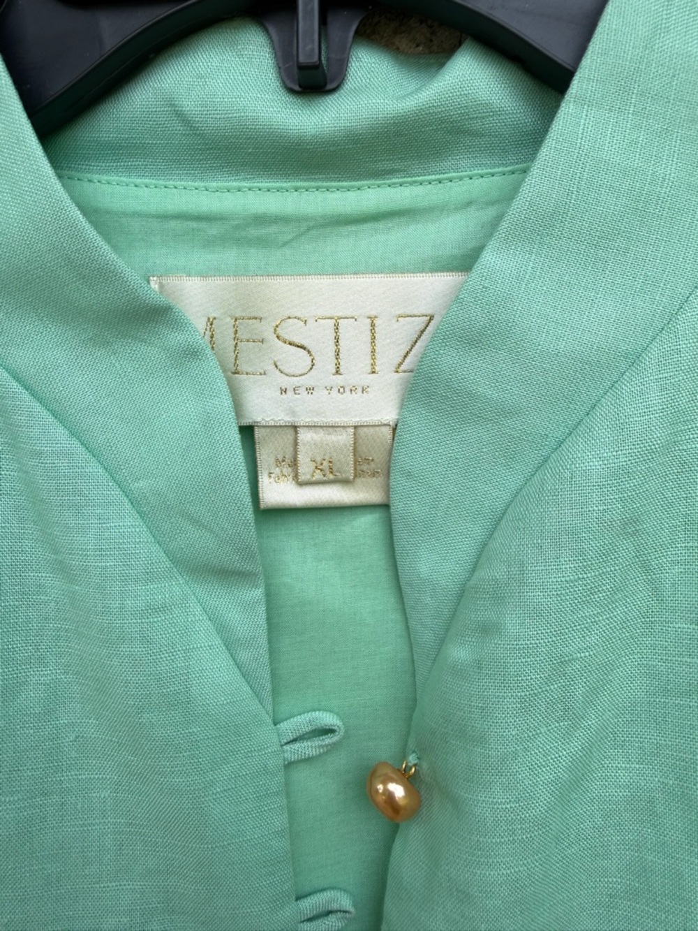Mestiza New York Sage Green Short Sleeve Linen Cotton Blend Dress Xs $385 - Picture 12 of 12